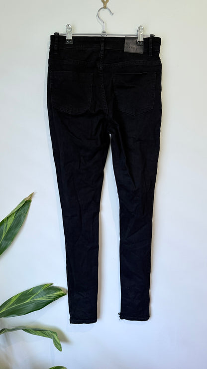 Shine On Label Black Distressed Skinny Jeans Size 8