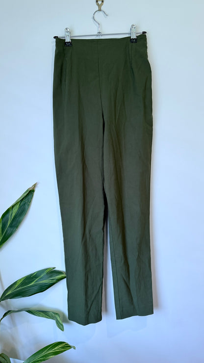 Verge Olive Green Tailored Pants Size 8