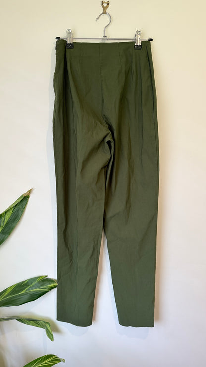 Verge Olive Green Tailored Pants Size 8