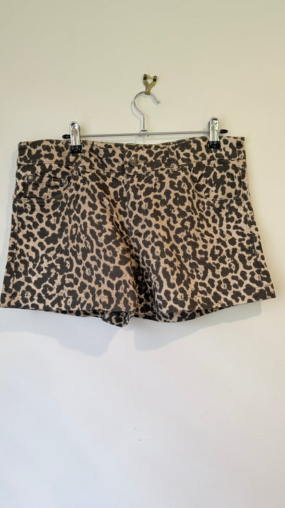 Anko Leopard Print Shorts Size 12