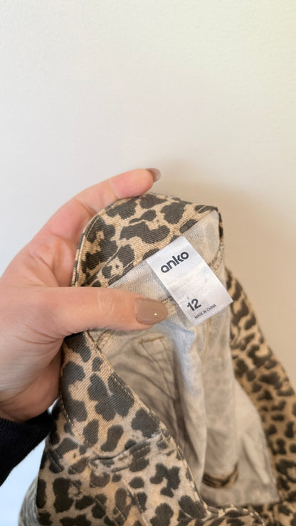 Anko Leopard Print Shorts Size 12