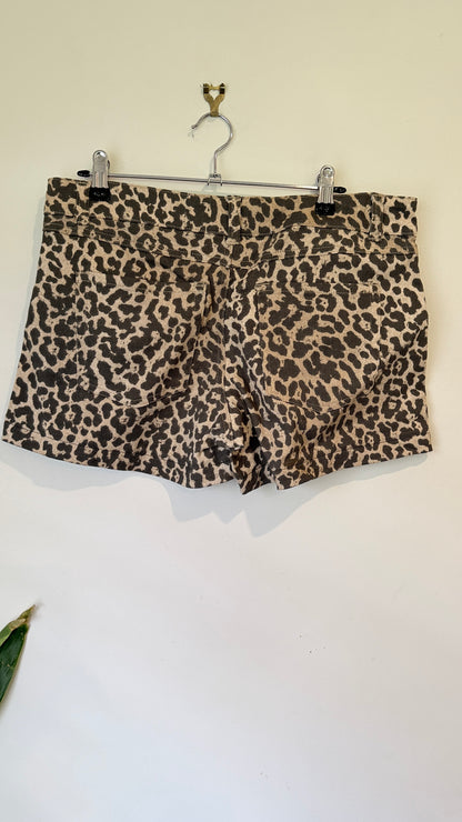 Anko Leopard Print Shorts Size 12