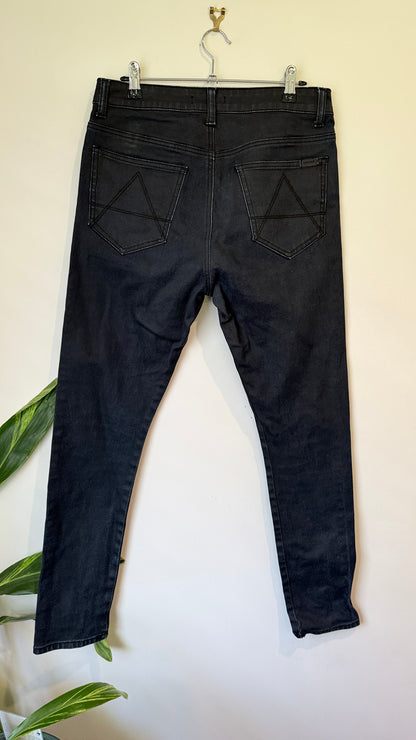 Absent Size 30 Black Tapered Jeans