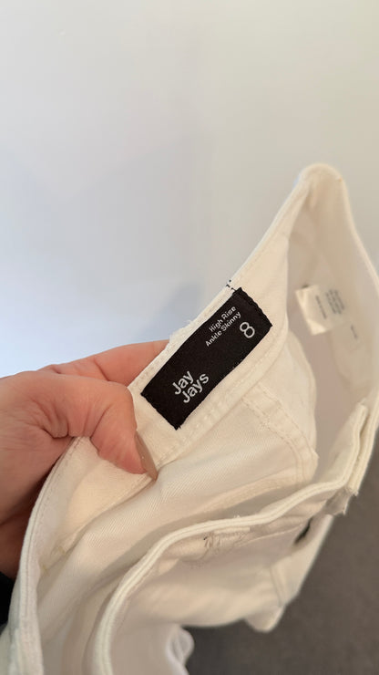 Jay Jays White High Rise Skinny Jeans Size 8