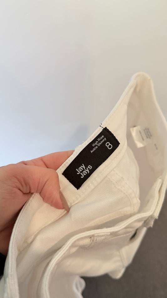 Jay Jays White High Rise Skinny Jeans Size 8