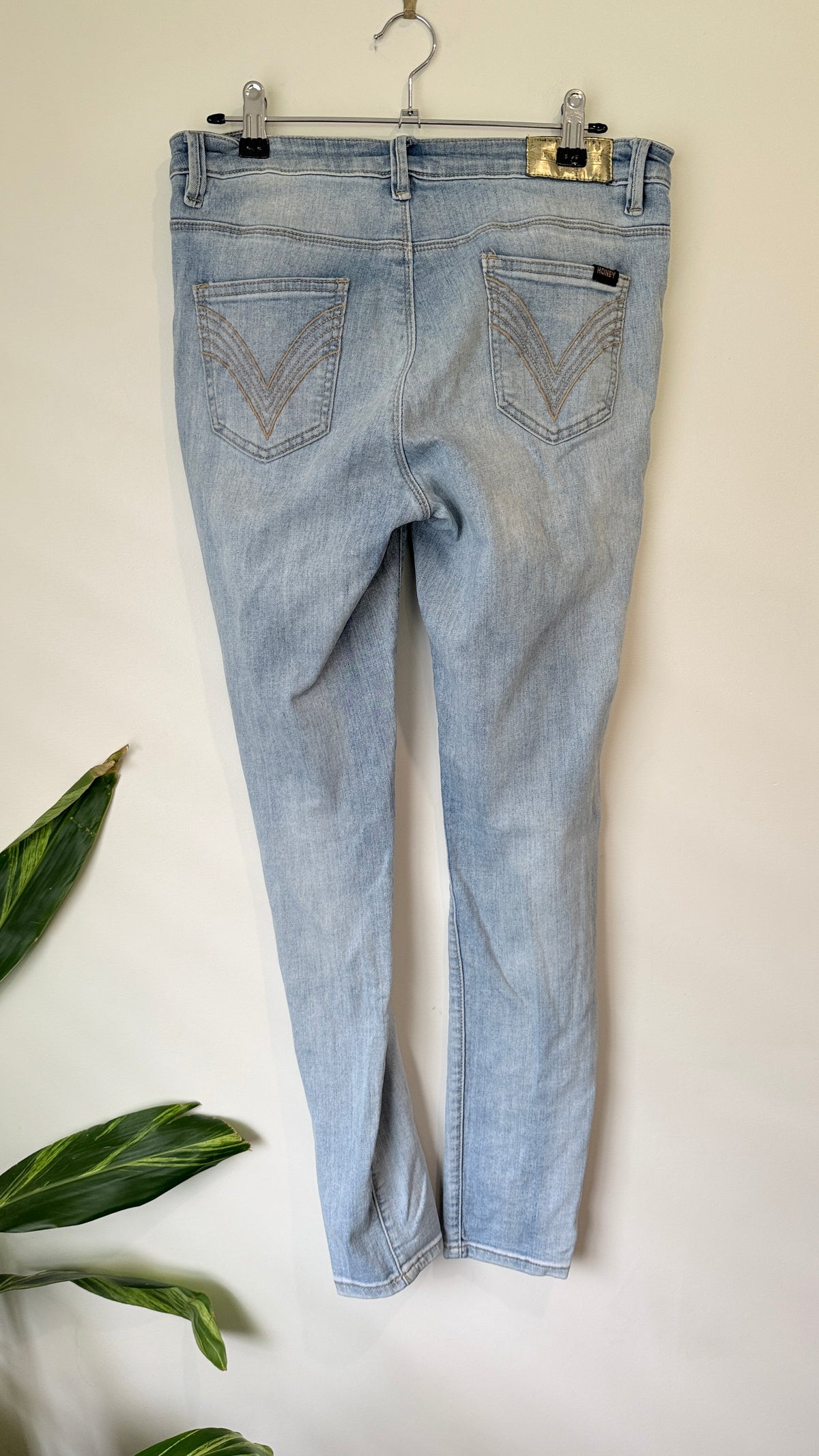 HoneyDenim Light Wash Skinny Jeans Size 10