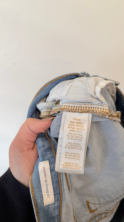 FRAME Denim Mira Vista Light Wash Skinny Jeans Size 24
