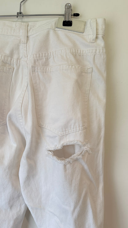 Ziggy Denim White Distressed Jeans Size 32