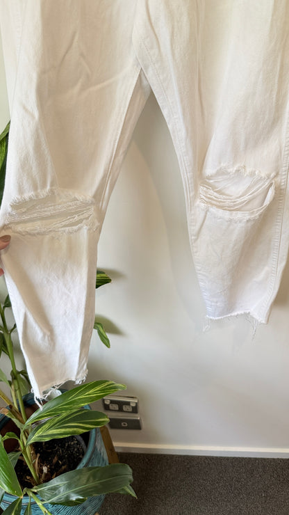Ziggy Denim White Distressed Jeans Size 32
