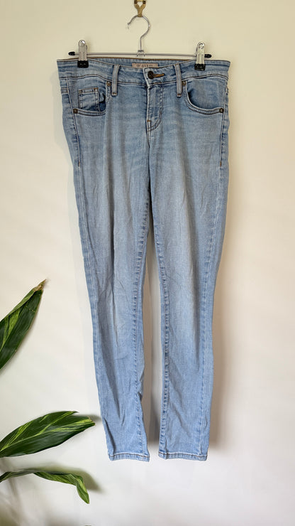Guess Power Curvy Light Wash Skinny Jeans - 76cm waist