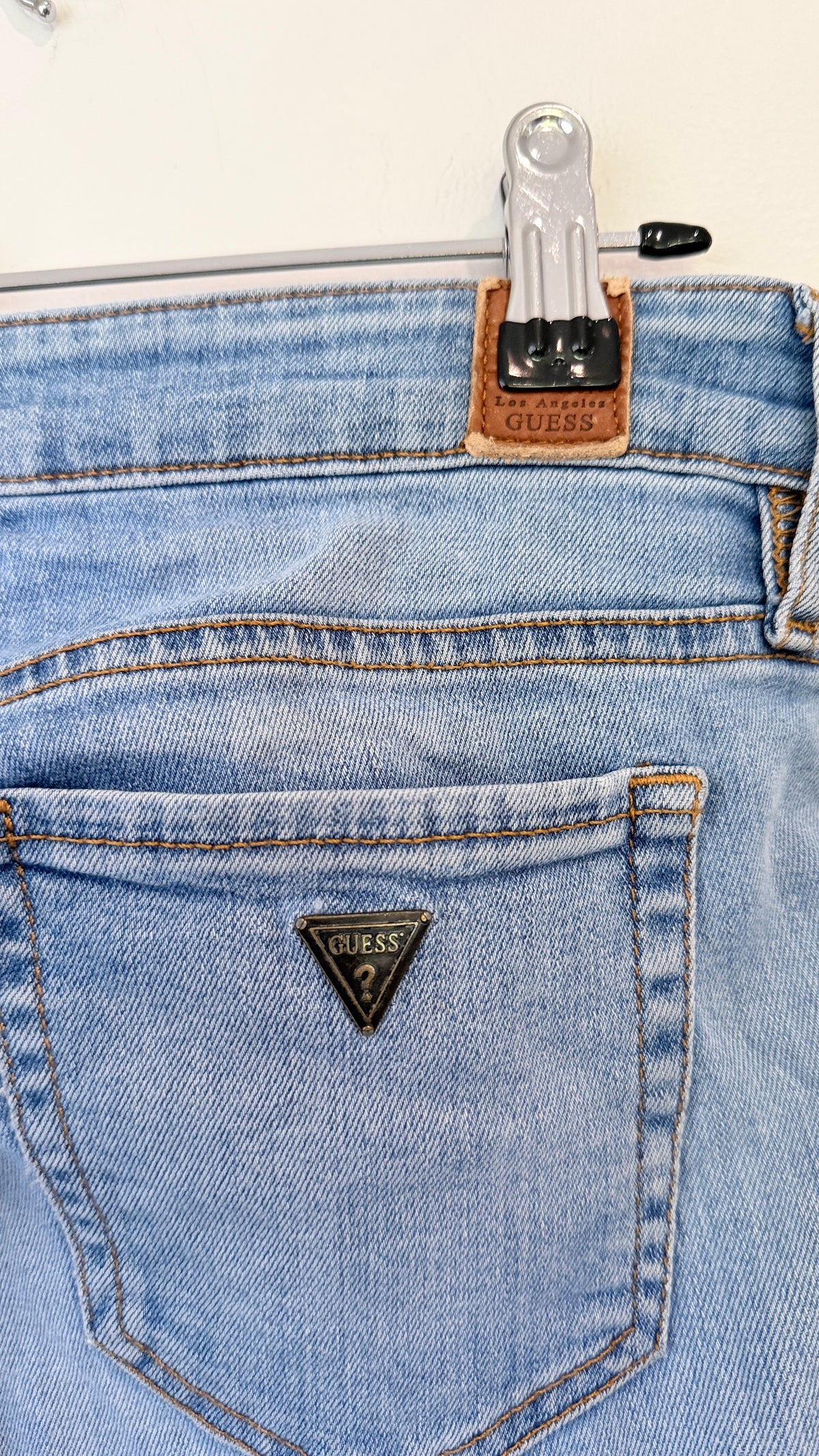 Guess Power Curvy Light Wash Skinny Jeans - 76cm waist