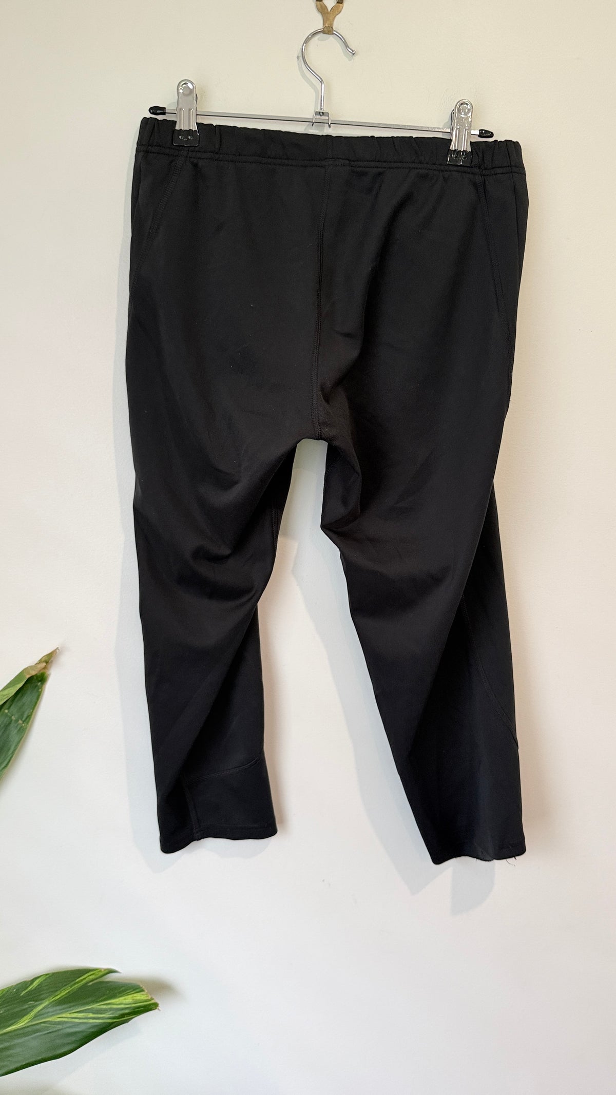 Adidas Black Blue Stripe Track Pants Size L