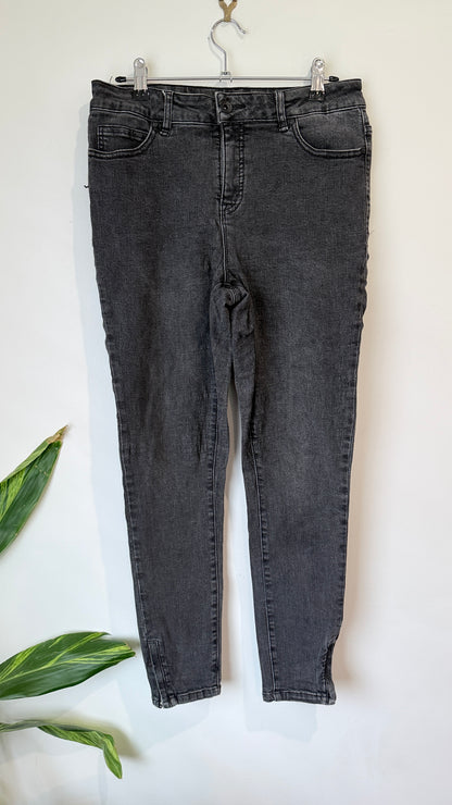 Denim Republic Washed Black Skinny Jeans Size 12