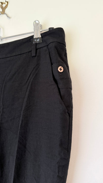 Kit & Ace Black Tapered Ankle Zip Pants Size 10
