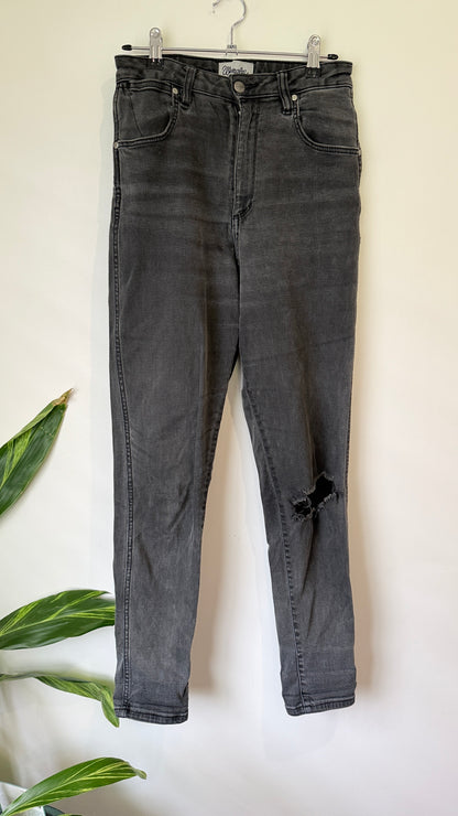 Wrangler Washed Black Distressed Skinny Jeans Size 9
