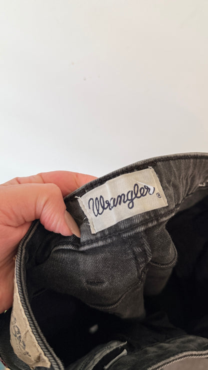Wrangler Washed Black Distressed Skinny Jeans Size 9