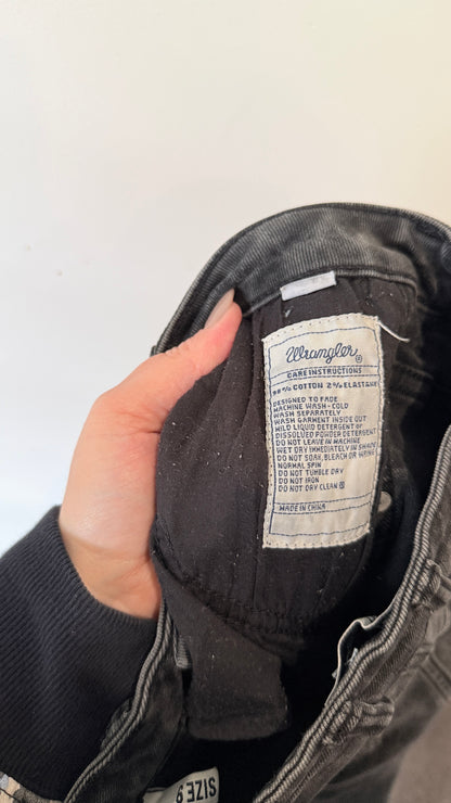 Wrangler Washed Black Distressed Skinny Jeans Size 9