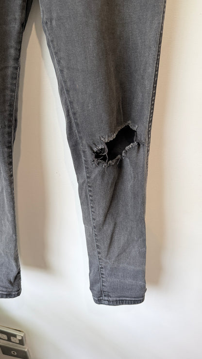 Wrangler Washed Black Distressed Skinny Jeans Size 9