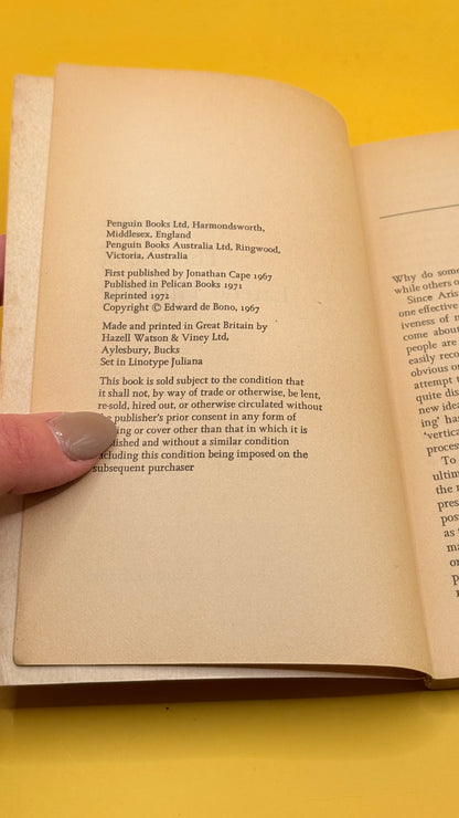 The Use of Lateral Thinking by Edward de Bono (1972)
