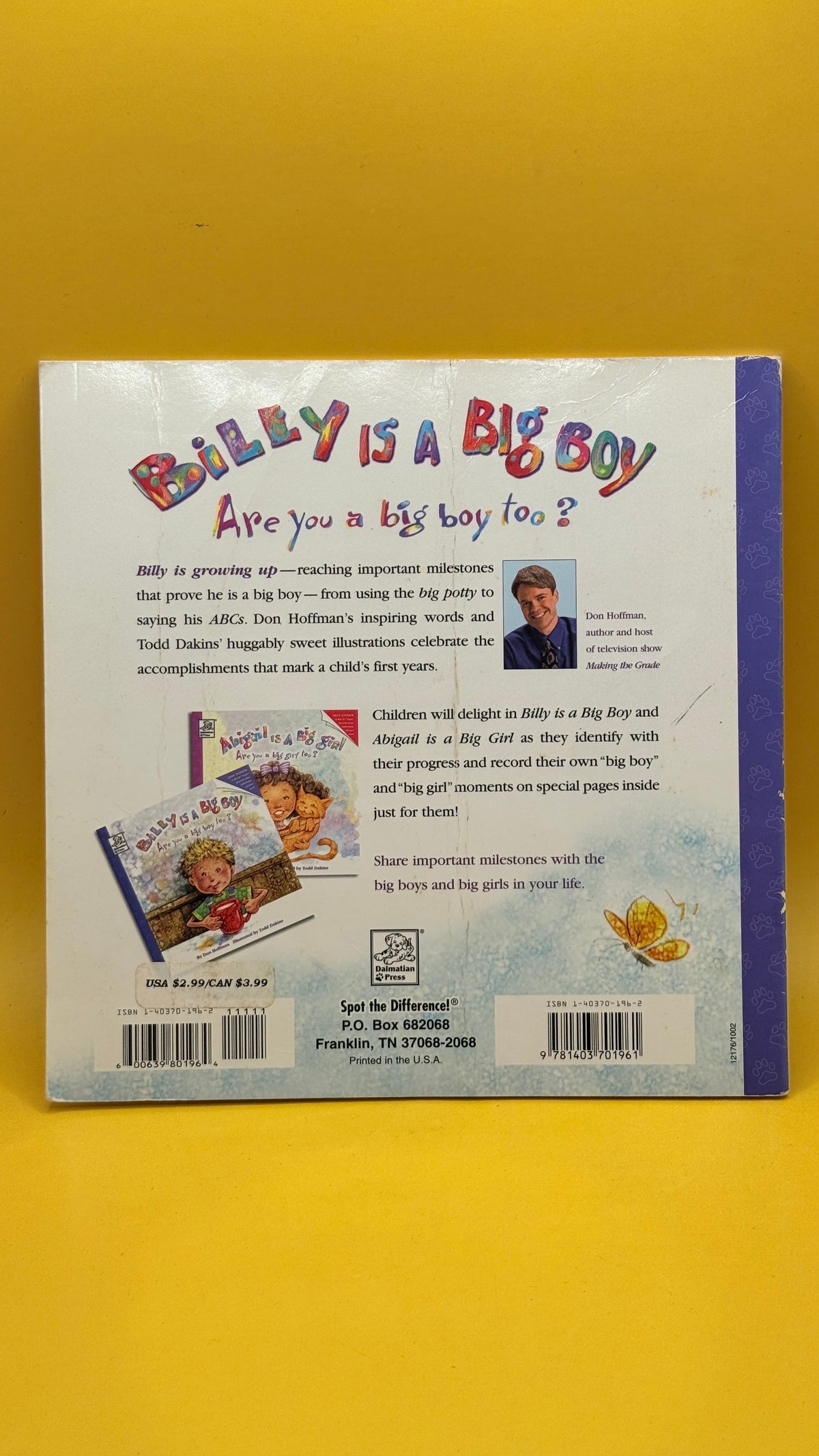 Billy Is a Big Boy: Are You a Big Boy Too? by Don Hoffman
