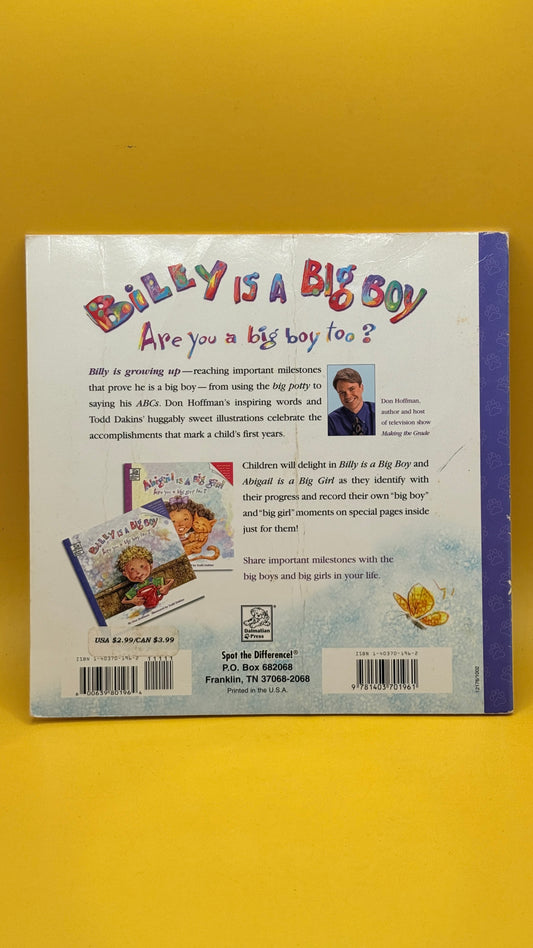 Billy Is a Big Boy: Are You a Big Boy Too? by Don Hoffman
