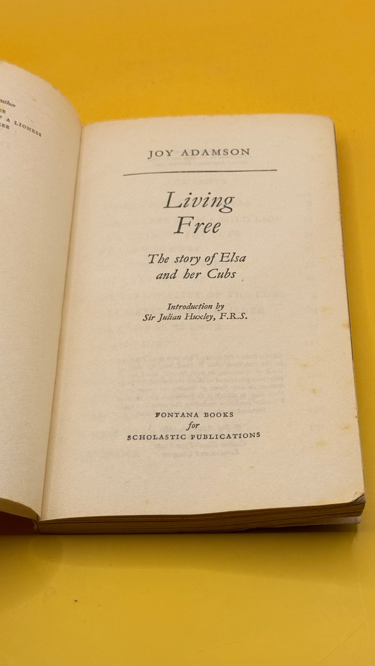 Living Free by Joy Adamson (1967)
