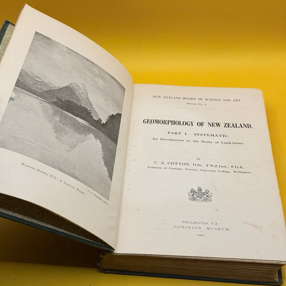 Geomorphology of New Zealand, Part I: Systematic by C. A. Cotton (1922)