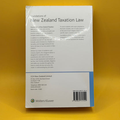 Foundations of New Zealand Taxation Law