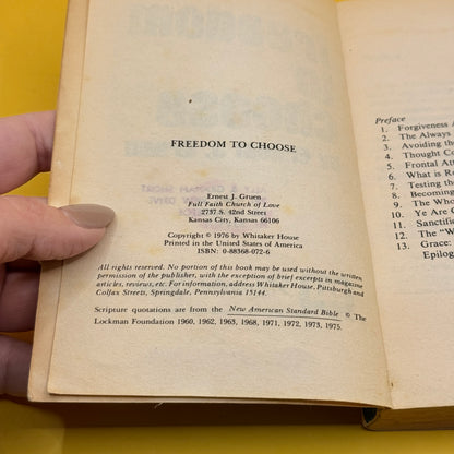Freedom to Choose by Ernest J. Gruen (1976)