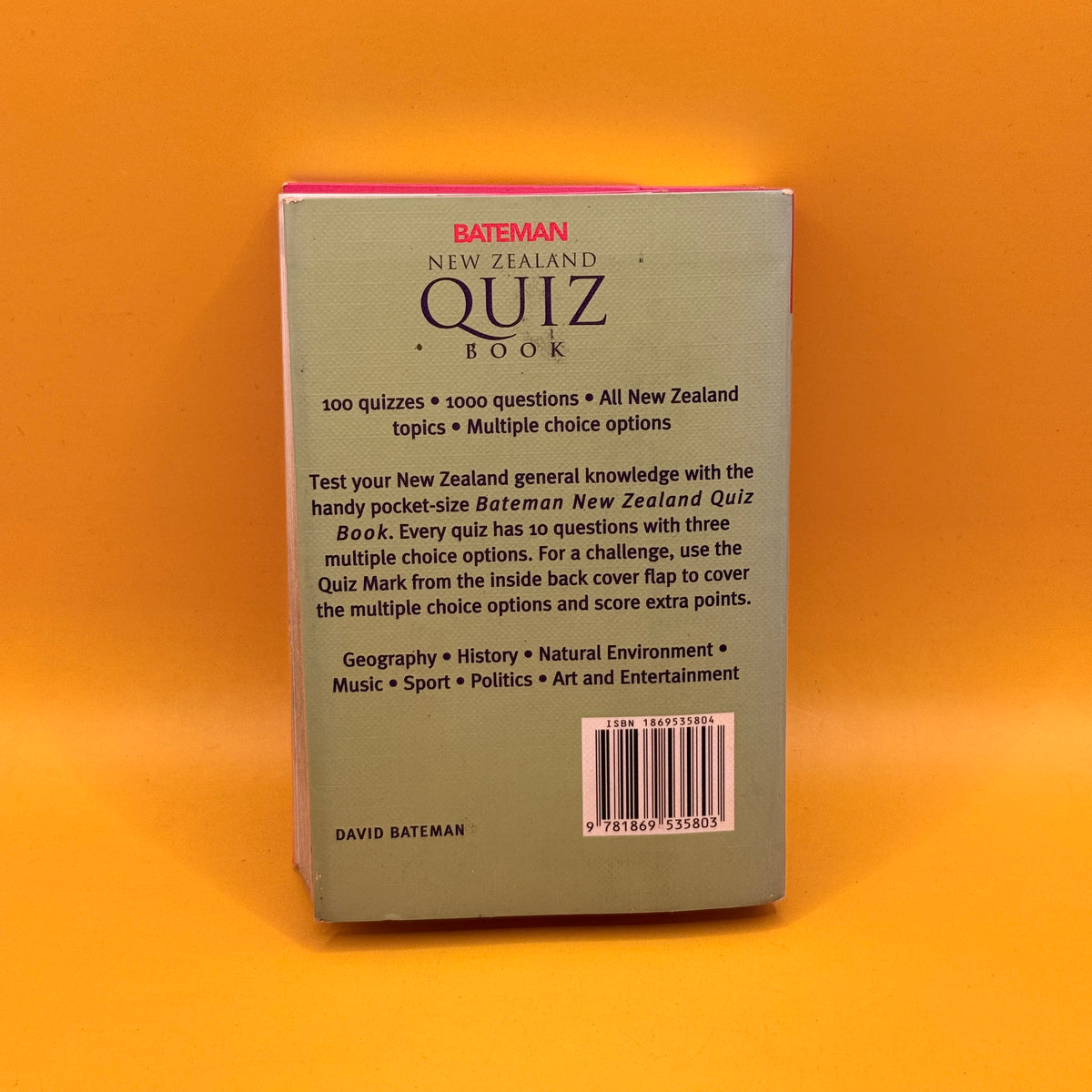Bateman New Zealand Quiz Book by David Bateman