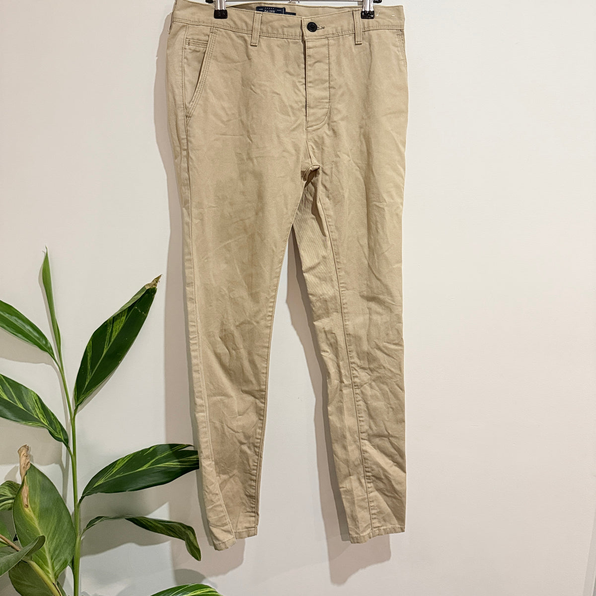 Topman Slim-fit Tan Pants Size UK W32 | L32