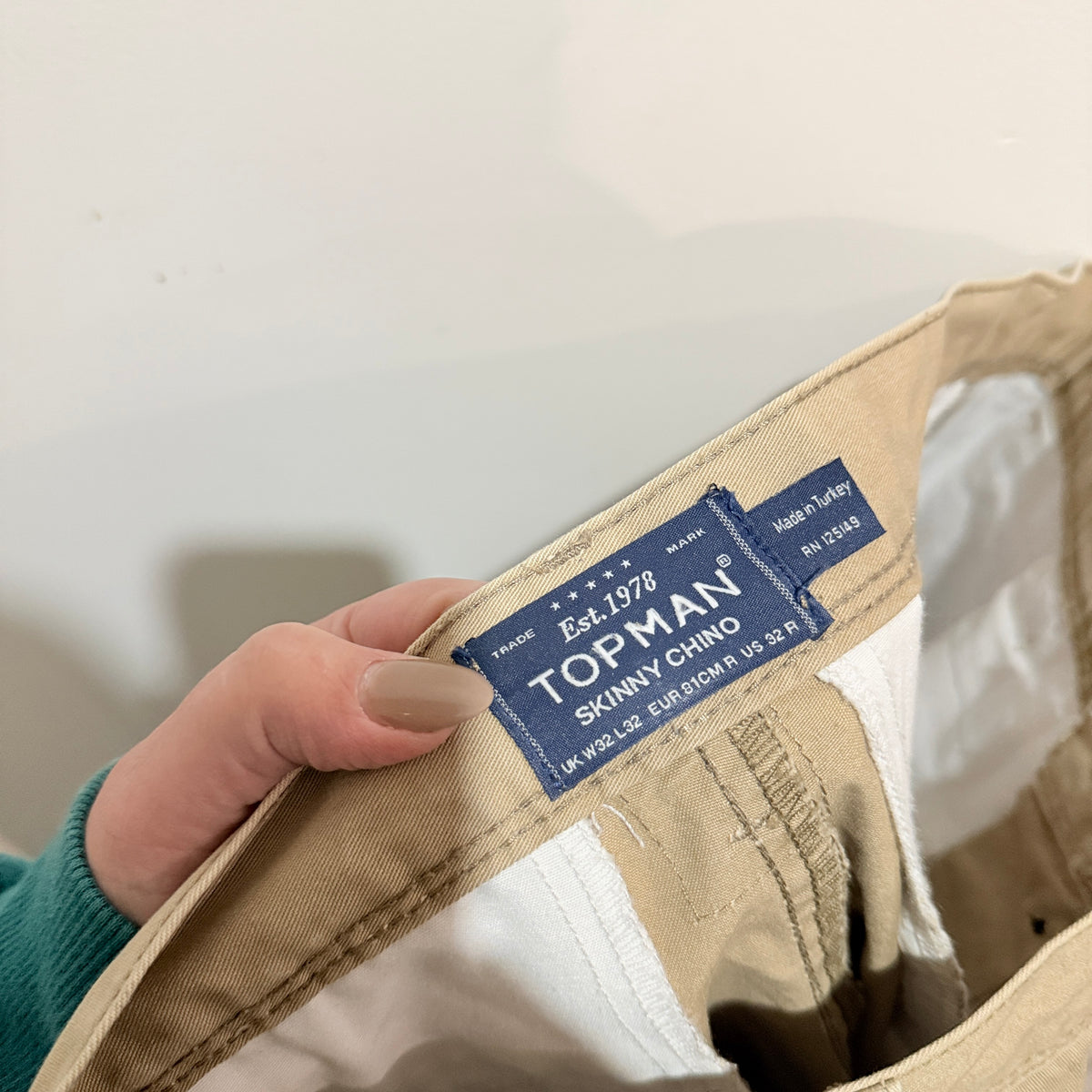 Topman Slim-fit Tan Pants Size UK W32 | L32