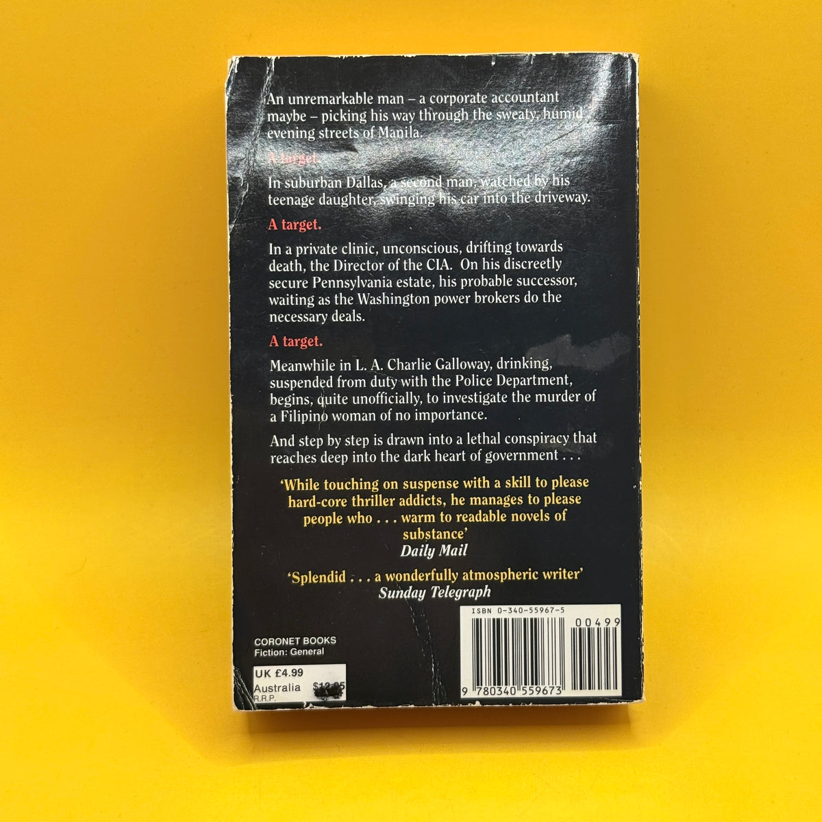 Agents of Darkness by Campbell Armstrong (Coronet, 1991)