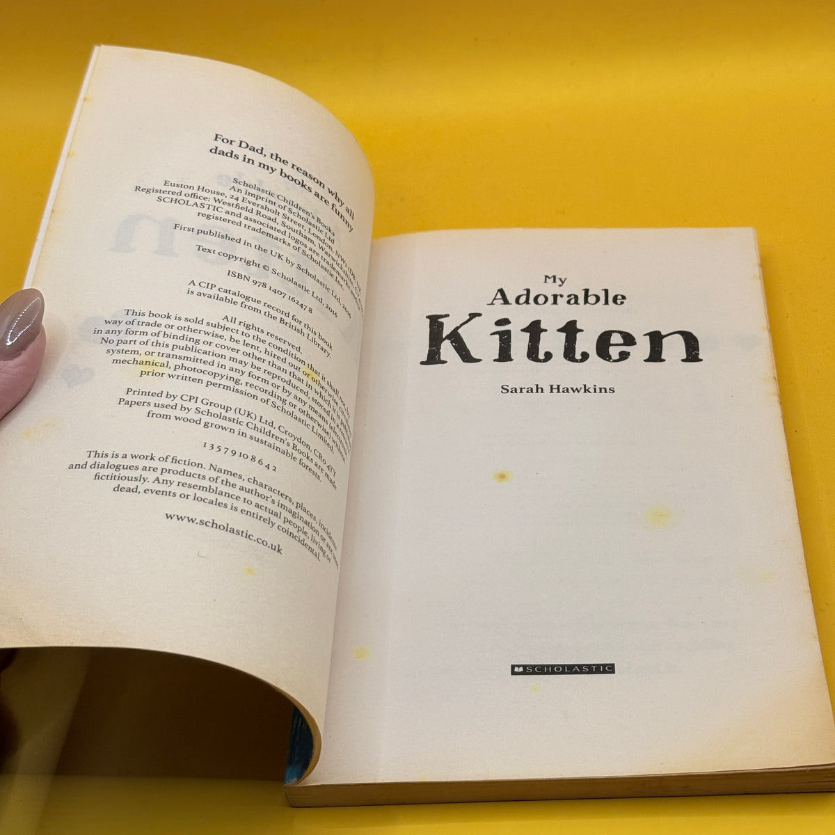 My Adorable Kitten by Sarah Hawkins