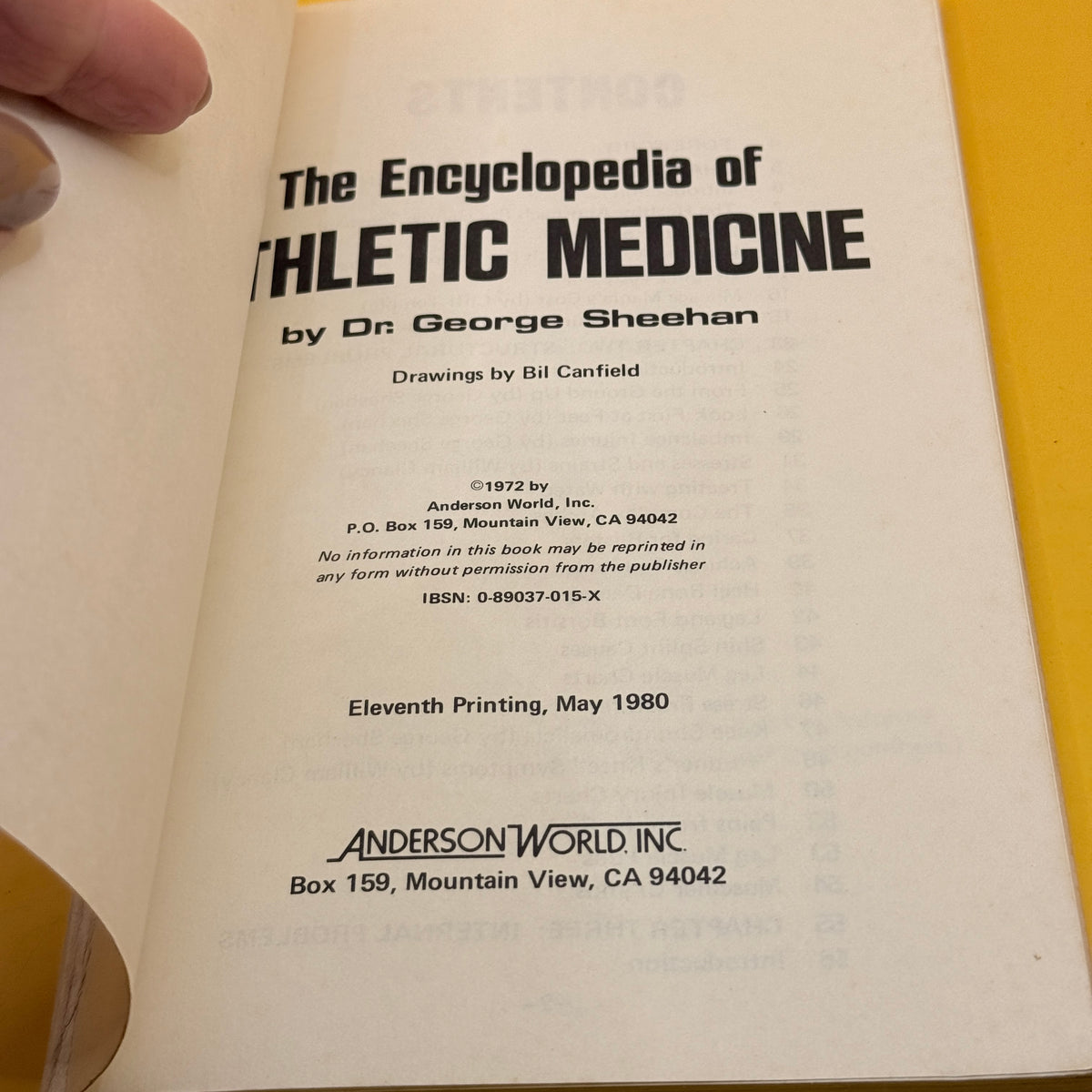 The Encyclopedia of Athletic Medicine by Dr George Sheehan