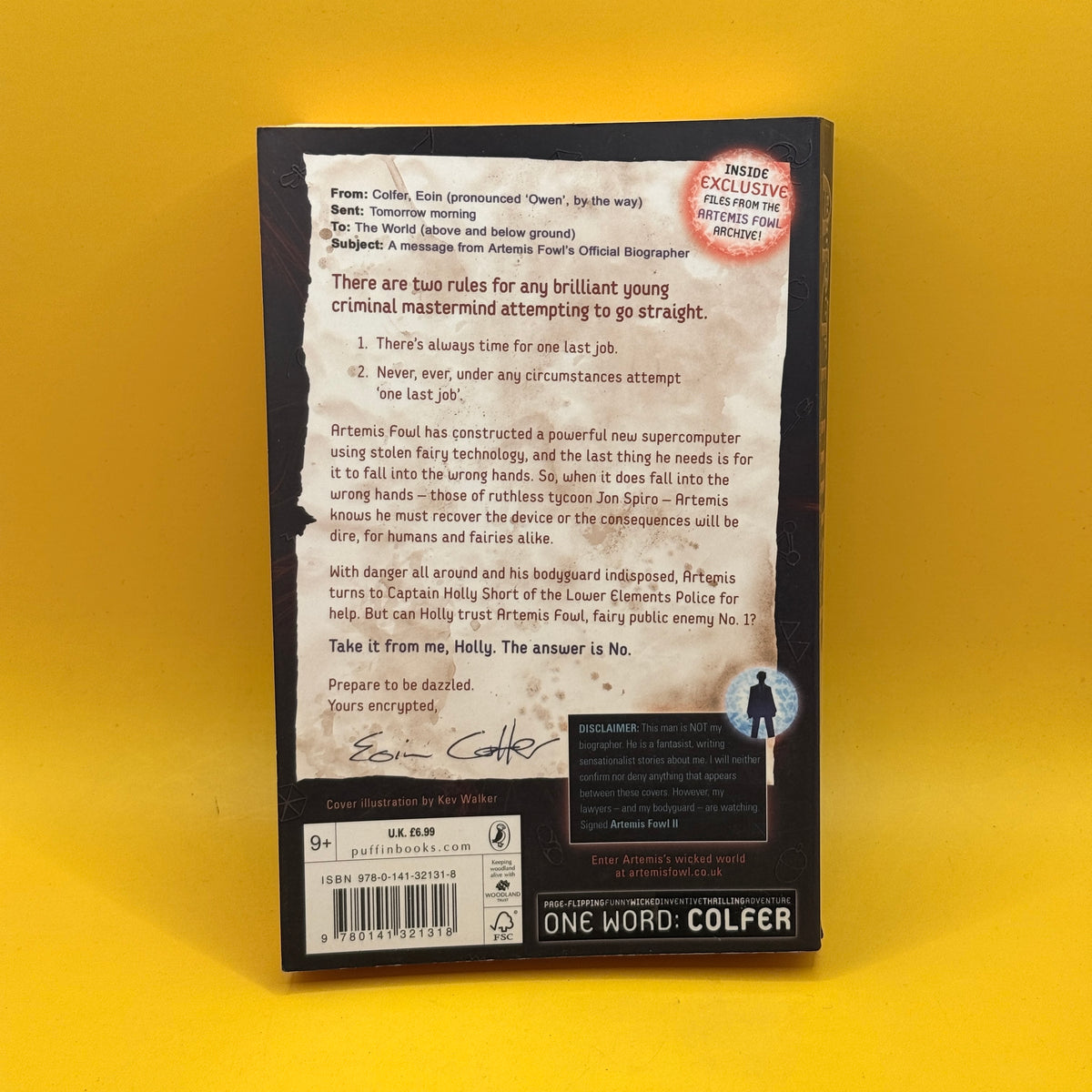 Artemis Fowl and the Eternity Code by Eoin Colfer