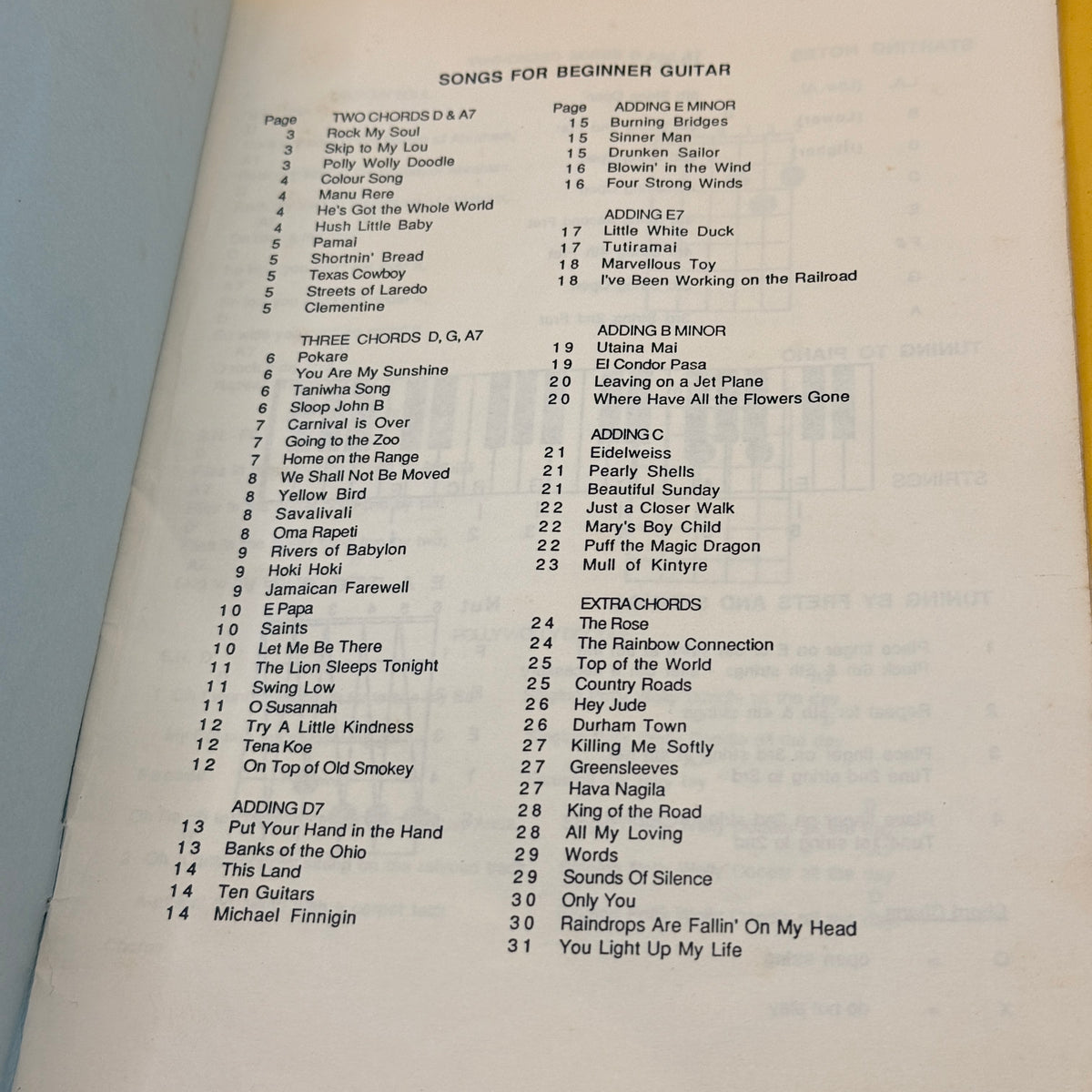 Songs for Beginner Guitar (NZ) by Various Contributors