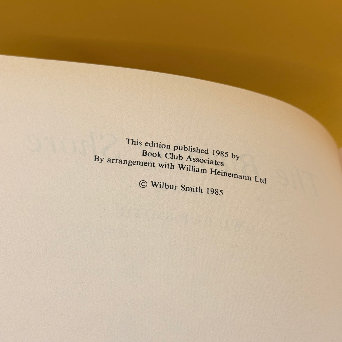 The Burning Shore by Wilbur Smith (1985)