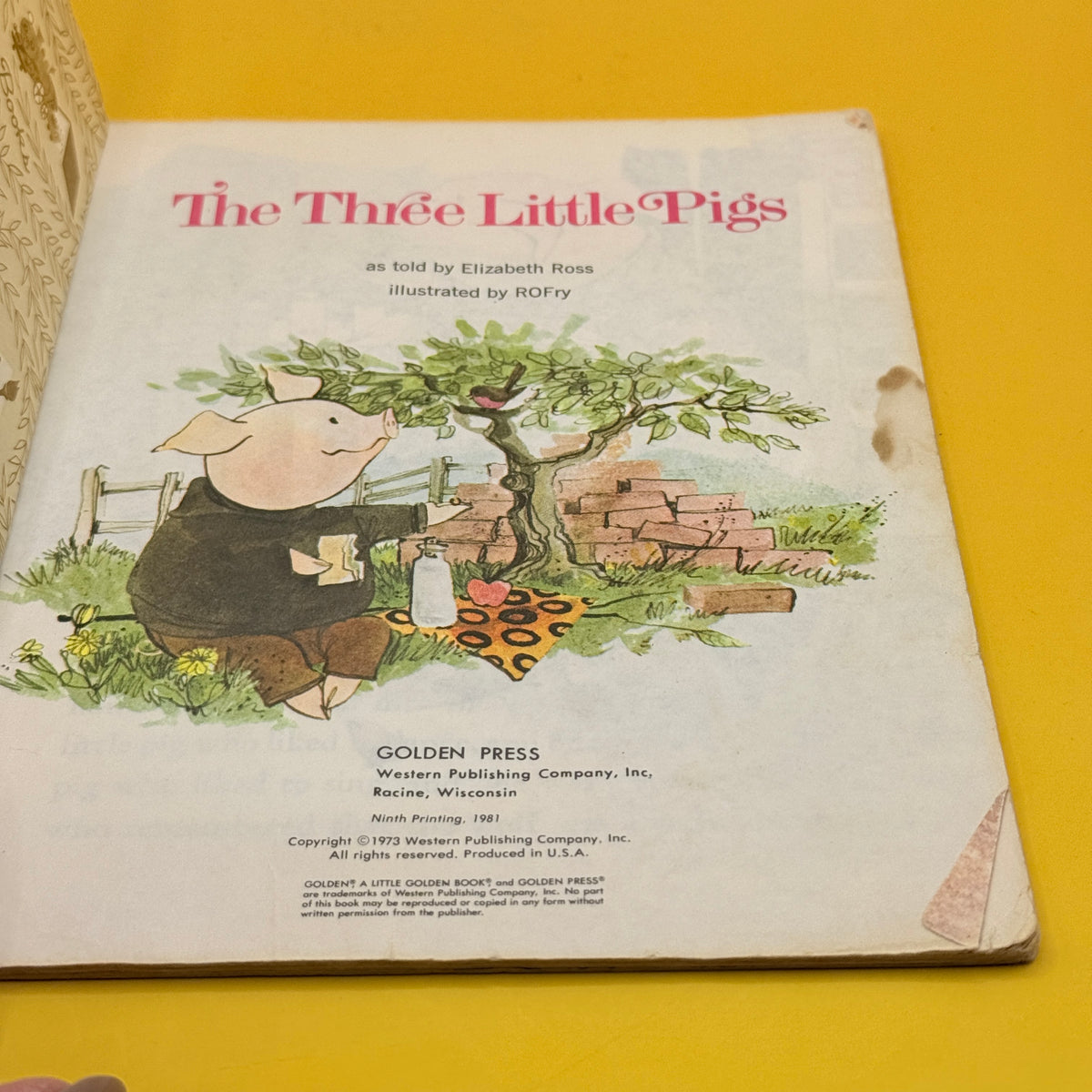Little Golden Book: The Three Little Pigs by Elizabeth Ross 1981