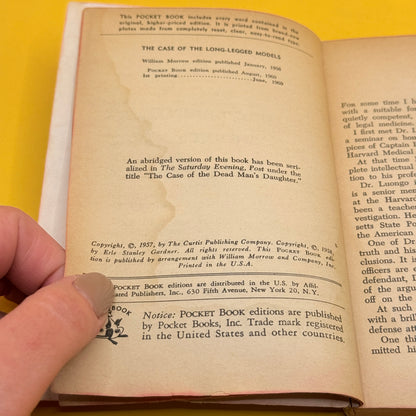 The Case of the Long-Legged Models by Erle Stanley Gardner (1960 1st printing Pocket Book)