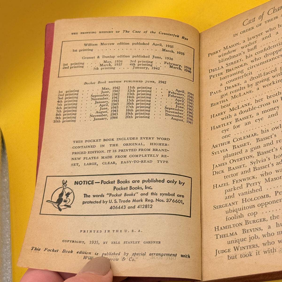 The Case of the Counterfeit Eye by Erle Stanley Gardner (Pocket Book, 1947)
