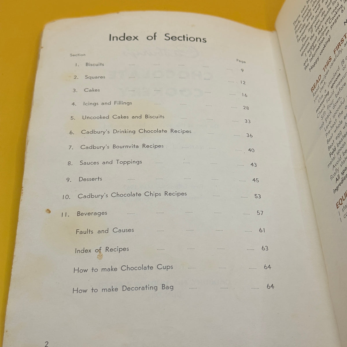 Vintage Cadbury's Chocolate Cookery by Nancy J. Carr