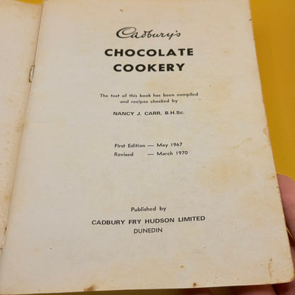 Vintage Cadbury's Chocolate Cookery by Nancy J. Carr
