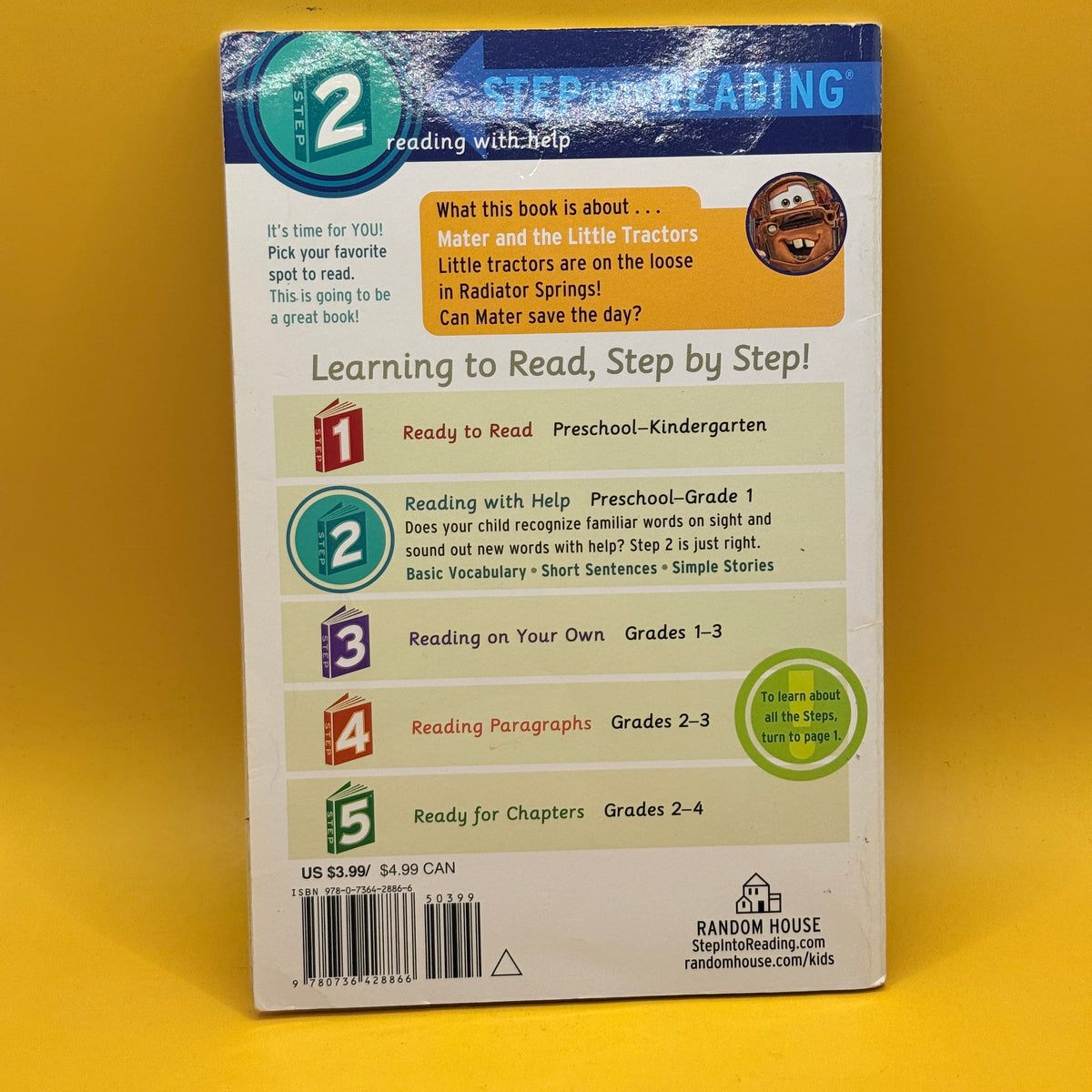 Step into Reading 2: Mater and the Little Tractors by Disney Pixar
