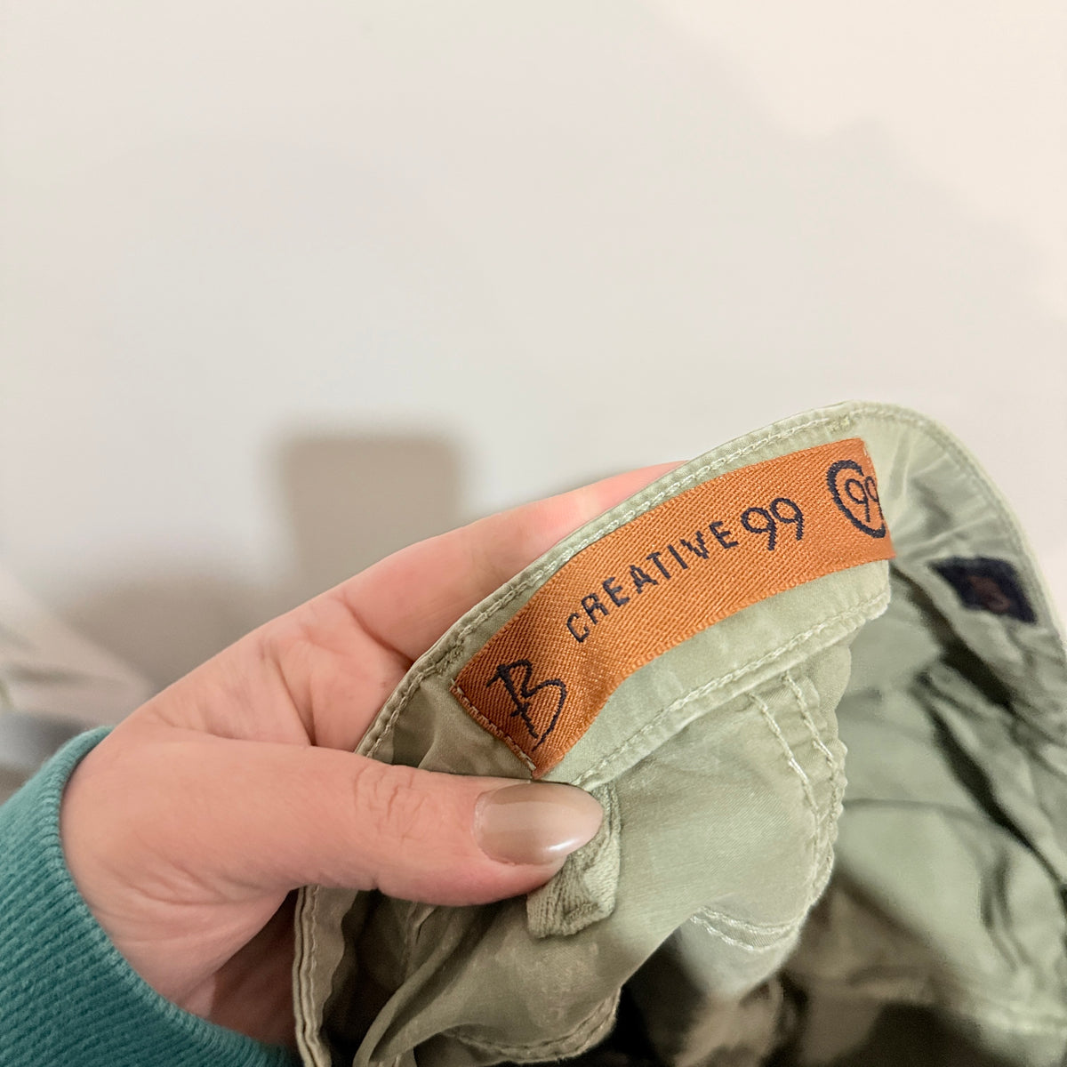 Creative 99 Sage Green Tapered Trousers Size 40