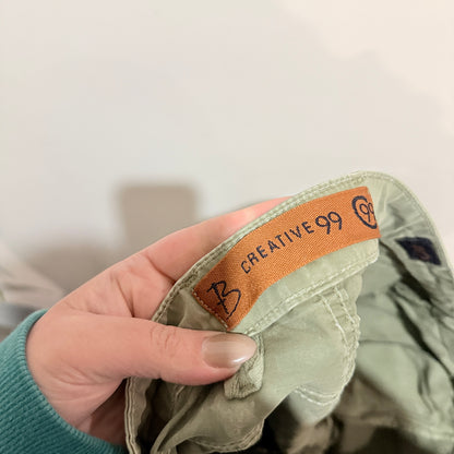 Creative 99 Sage Green Tapered Trousers Size 40