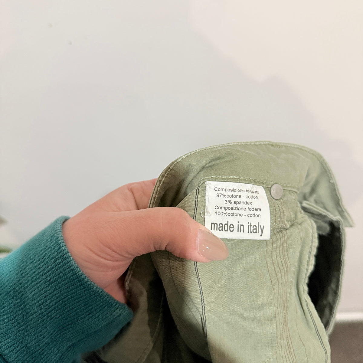 Creative 99 Sage Green Tapered Trousers Size 40