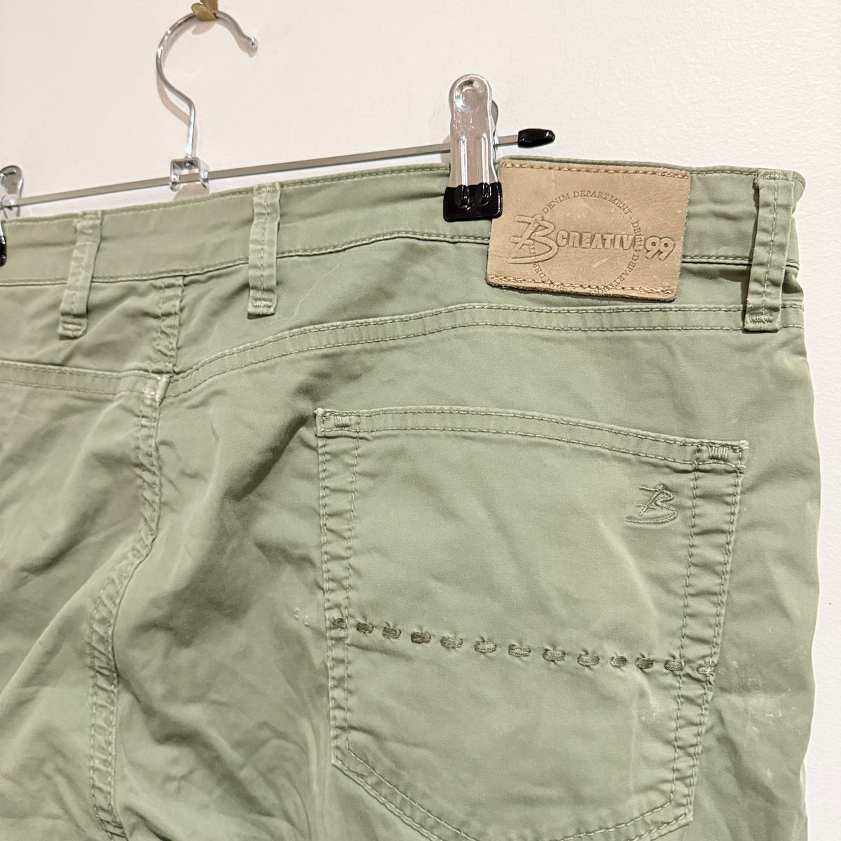 Creative 99 Sage Green Tapered Trousers Size 40