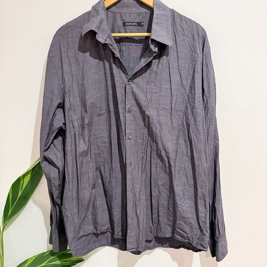 Barkers Charcoal Chambray Shirt Size 3XL