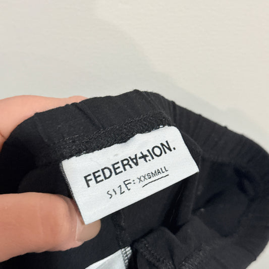 Federation Black Logo Leggings Size XXS